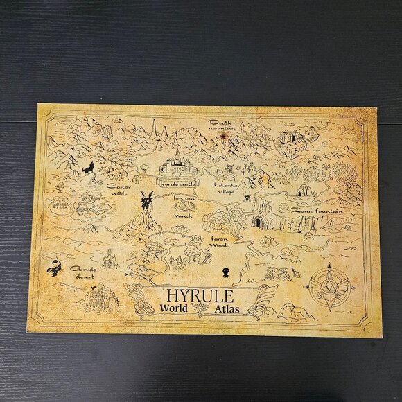 3/15$ legend of Zelda art print, map of hyrule - Picture 2 of 3